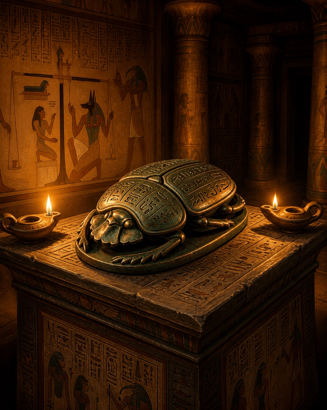 Scarabée de bronze